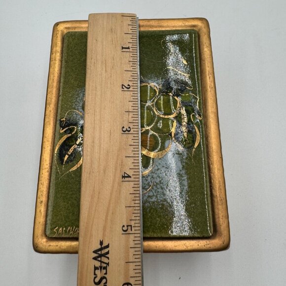 SASHA BRASTOFF  SIGNED MID CENTURY CERAMIC BOX ART Trinket - Picture 14 of 14